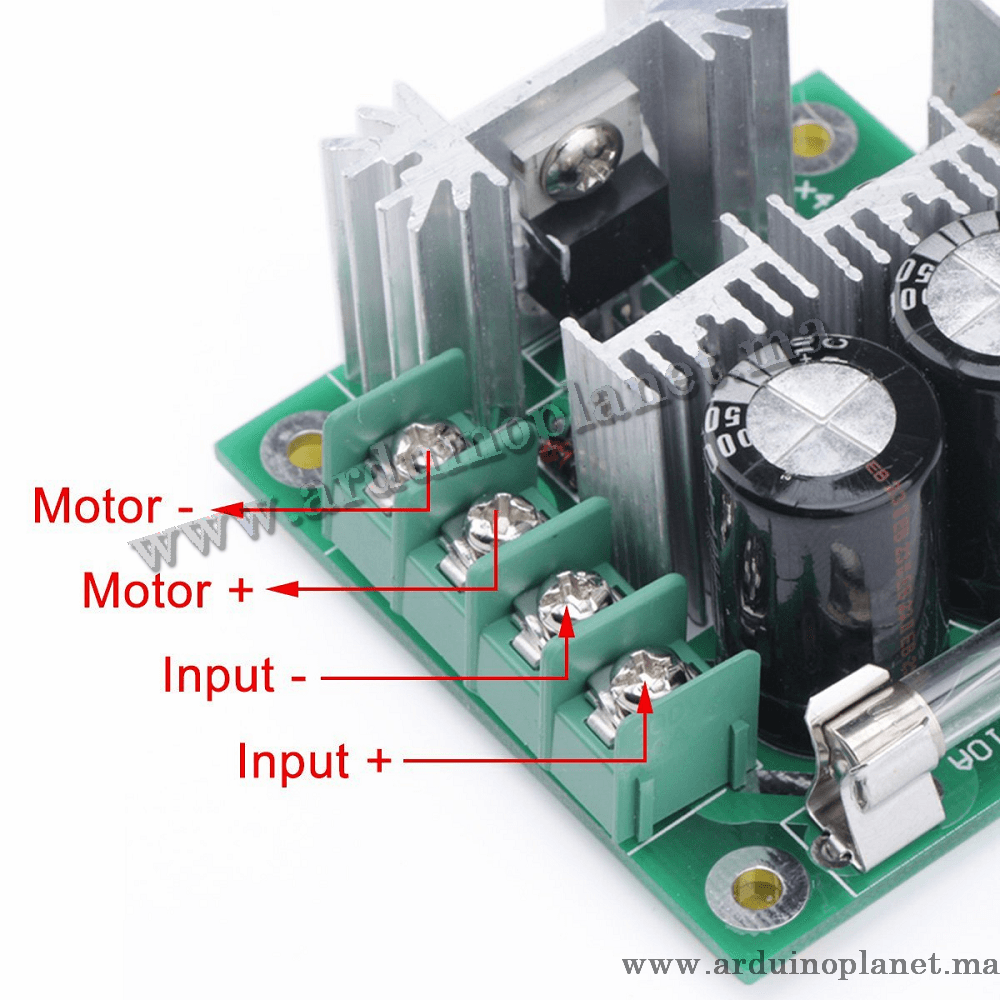 Variateur de Vitesse PWM 10A Pour Moteur DC – Image 2