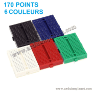 Breadboard, Plaque d'essai 170 Points 6 Couleurs