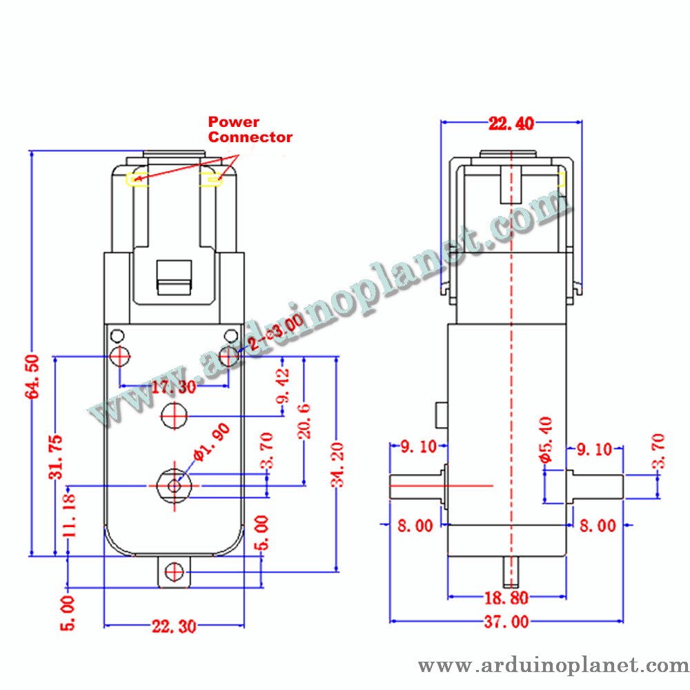 Moteur Réducteur Pour Voiture Robot 2WD/4WD – Image 2