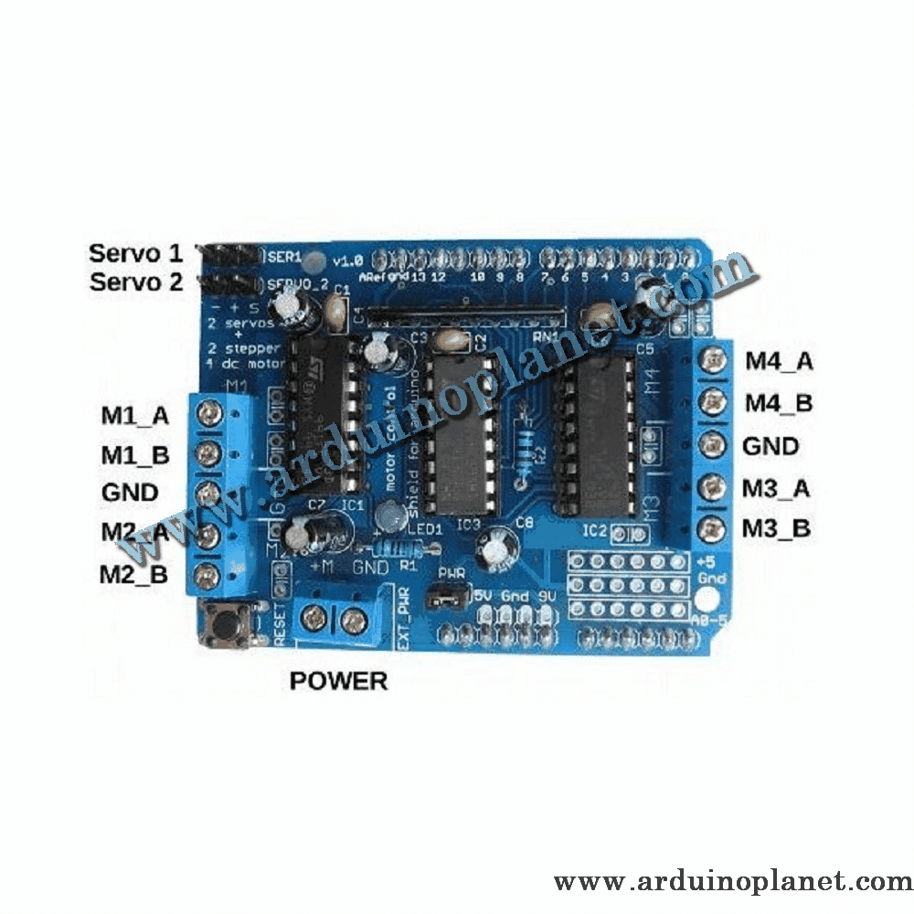 L293D Shield Driver Moteur Quad Pont H – Image 2
