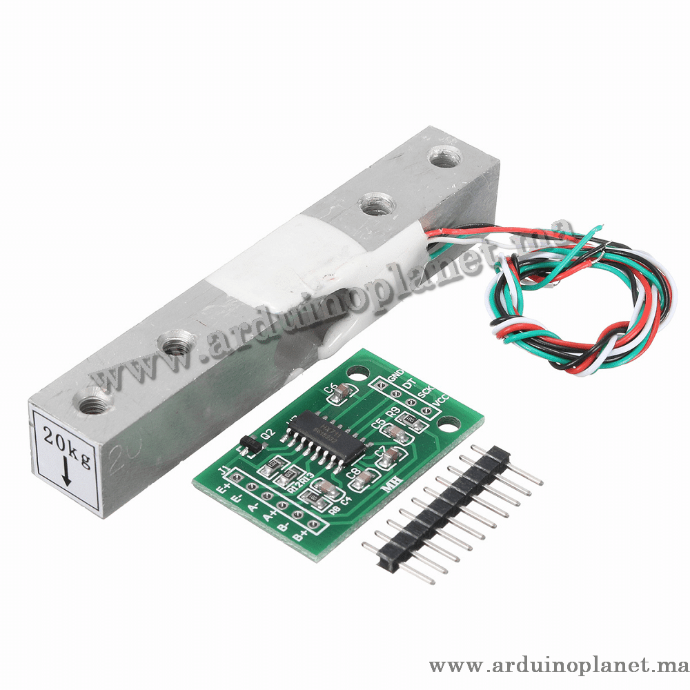 HX711 Module Capteur de Force / Poids Avec Cellule 20Kg