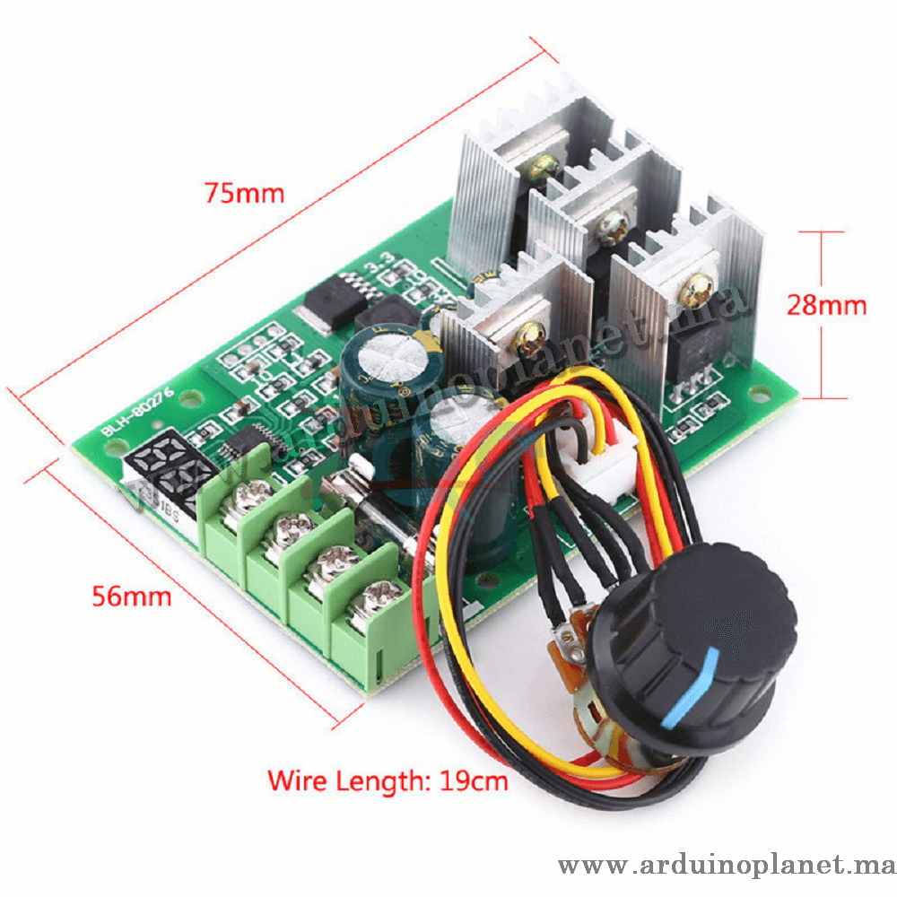 Variateur de Vitesse PWM 30A Pour Moteur DC – Image 2