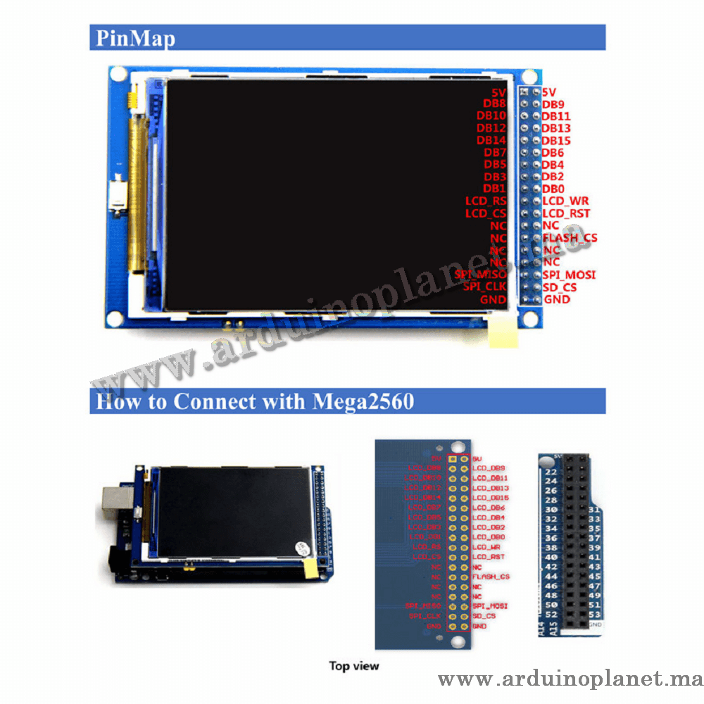 Afficheur LCD 3.5" 480x320 pour Mega – Image 4
