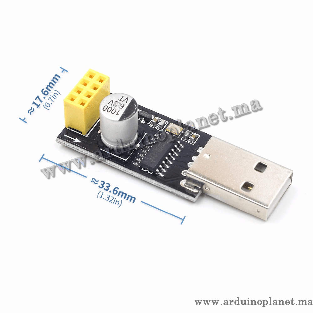 Adaptateur Usb TTL vers ESP8266 ESP-01 CH340 – Image 3