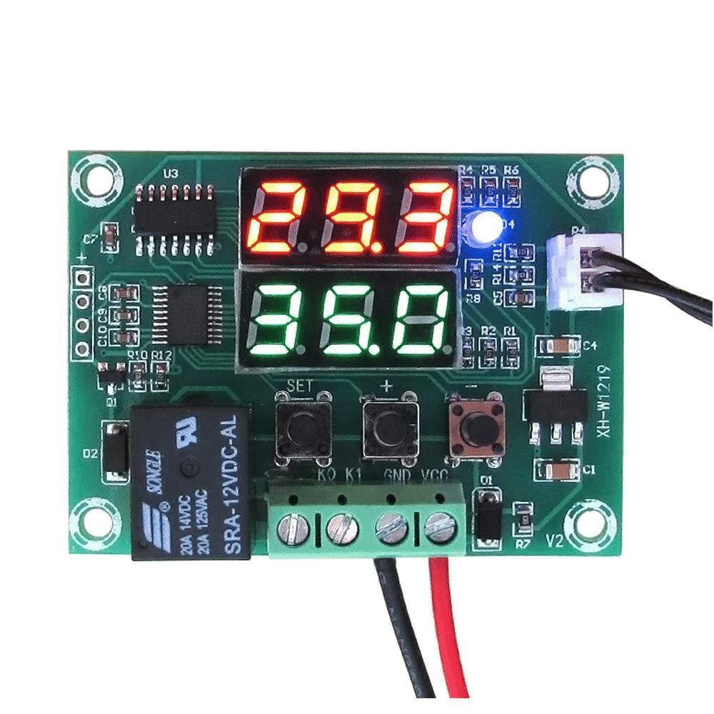 XH-W1219 Thermostat 12V Avec Double Afficheur – Image 2