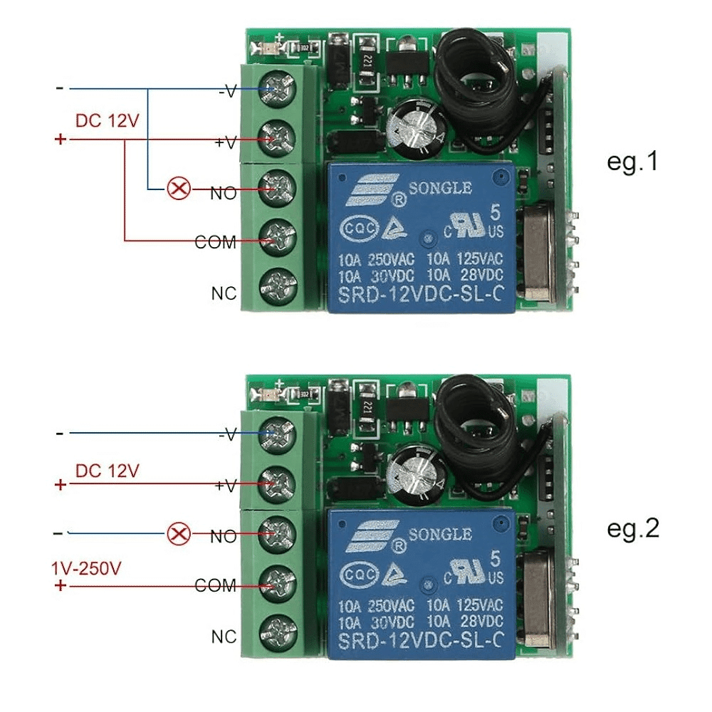 Module Relais Télécommande Universelle 433MHz 12V – Image 2