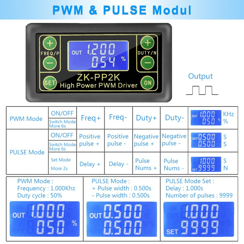 ZK-PP2K Générateur d'Impulsions + Driver PWM 1Hz-150Khz – Image 3