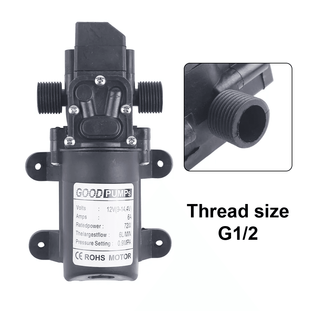 Pompe à eau 12V 70W 6L/min – Image 2