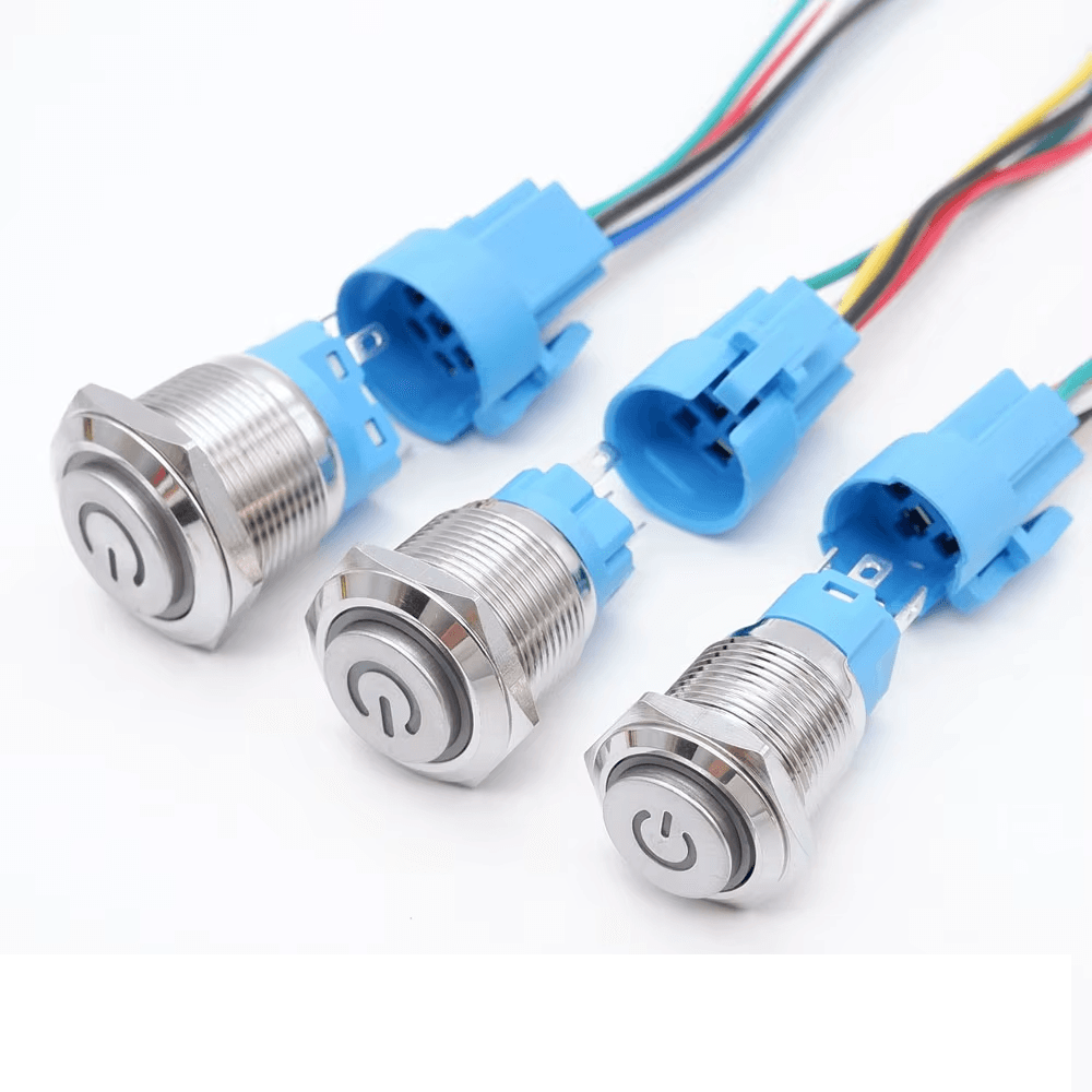 Bouton Poussoir à Verrouillage 16mm Avec LED 9-30V – Image 4