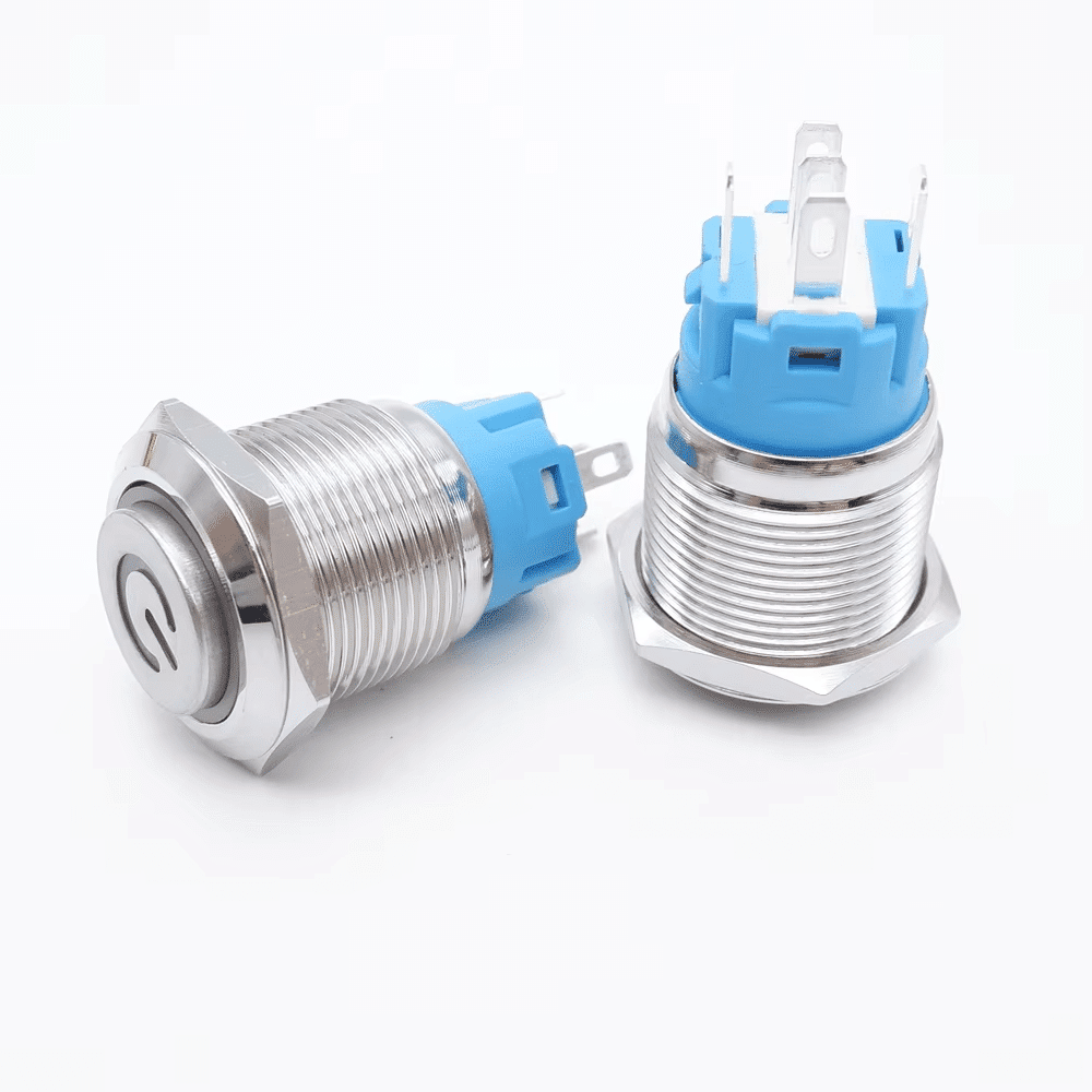 Bouton Poussoir à Verrouillage 16mm Avec LED 9-30V – Image 3